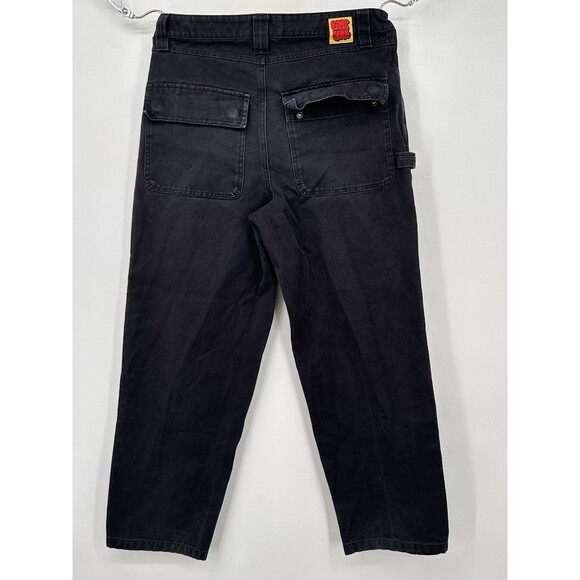 Vtg Y2K Empyre Double Knee‎ Loose Fit Baggy Black Jeans Pants Fits 30  Skater - Picture 6 of 12